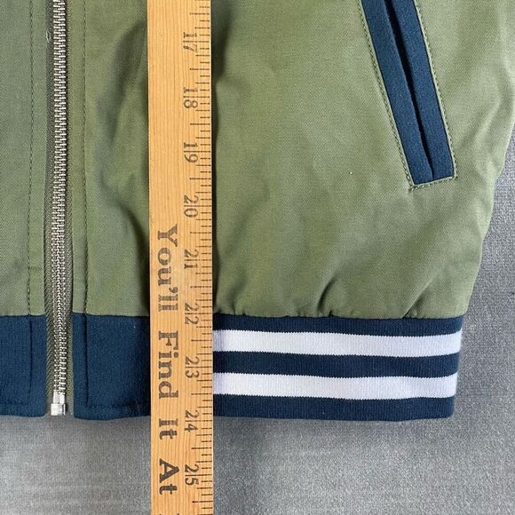 Stussy Uni Varsity Jacket Womens Medium Green Navy Retro Casual Track Jacket - Picture 12 of 14